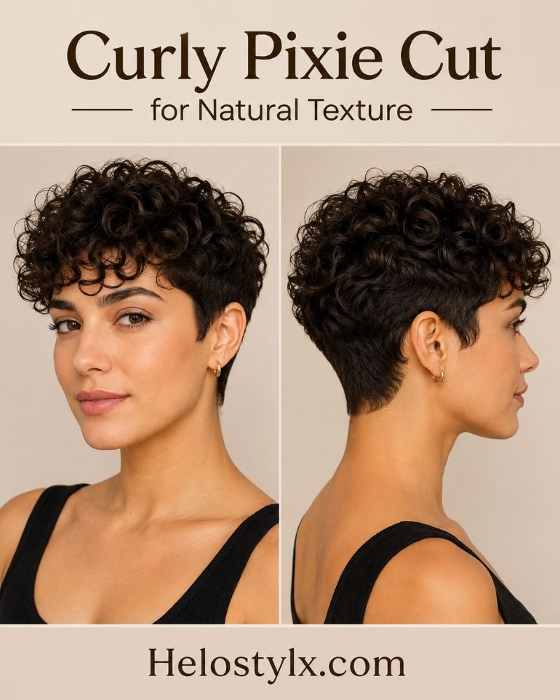 Curly Pixie Cut for Natural Texture