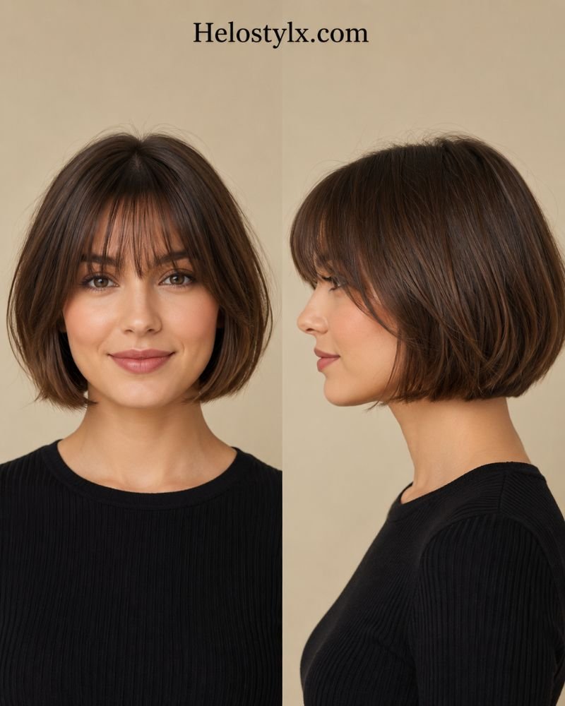 Jaw-Length Bob with Soft Fringe