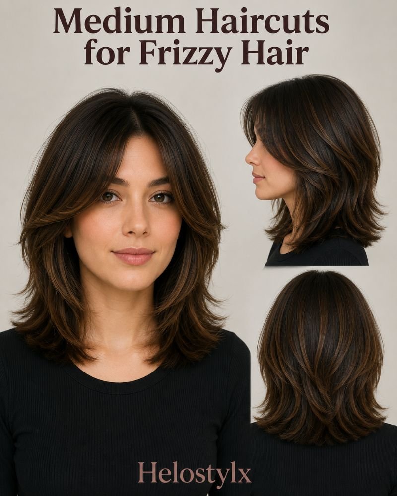 Medium Haircuts for Frizzy Hair