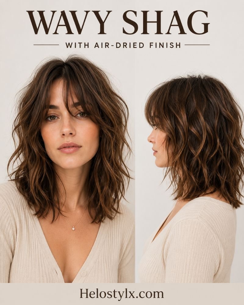 Wavy Shag with Air-Dried Finish