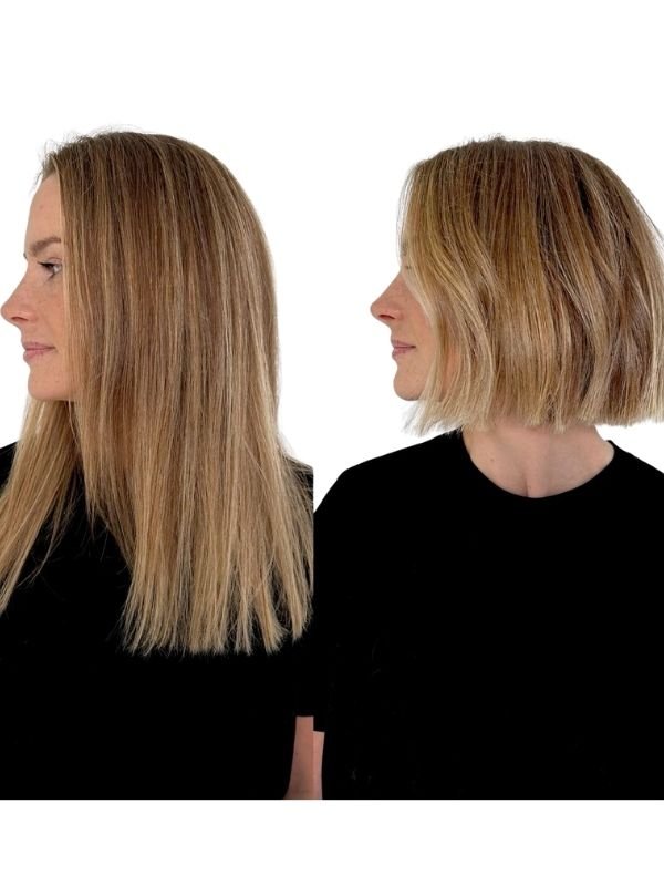 Before And After – Curved French Bob Haircut Transformation