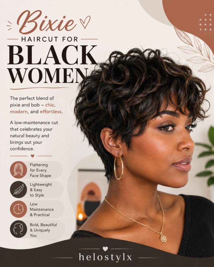 Bixie Haircut for Black Women