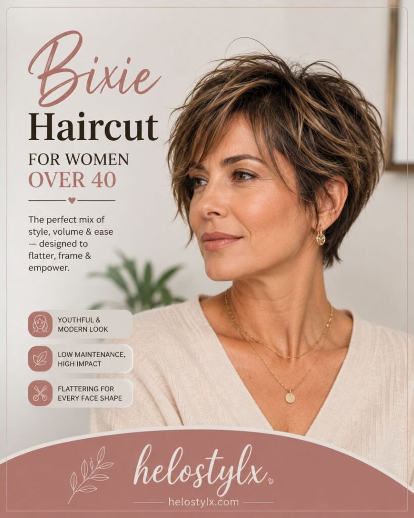 Bixie Haircut for Women Over 40