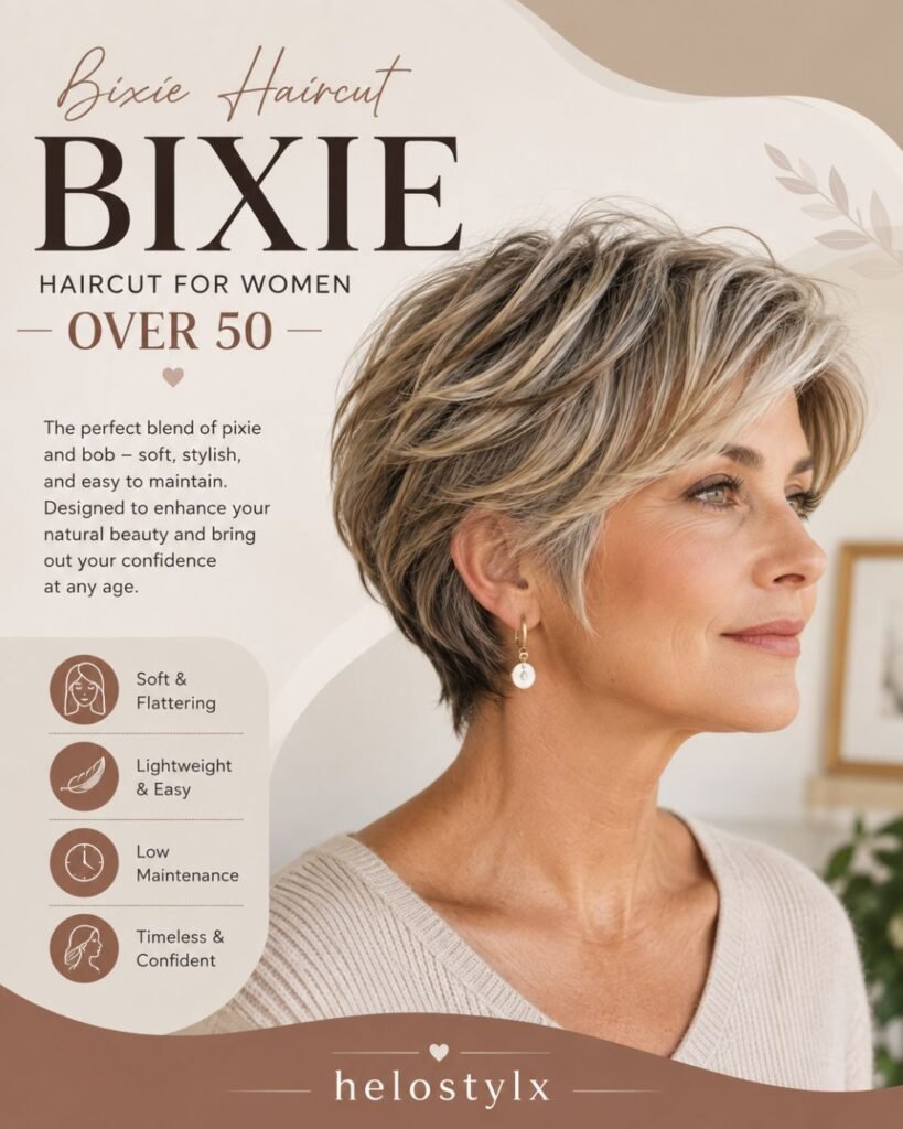 Bixie Haircut for Women Over 50