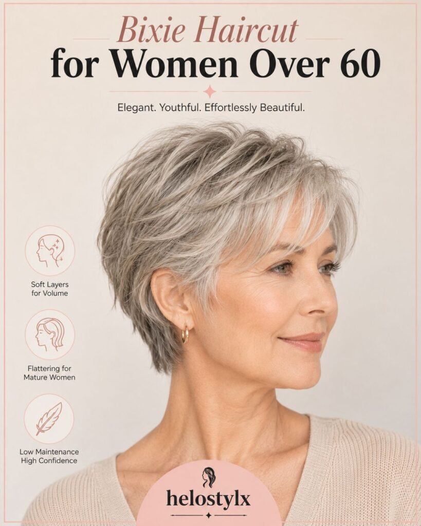 Bixie Haircut for Women Over 60