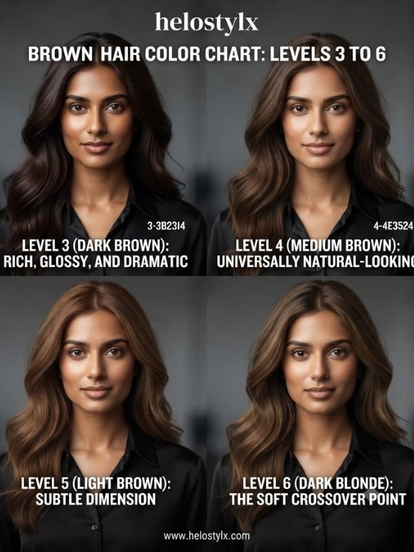 Brown Hair Color Chart