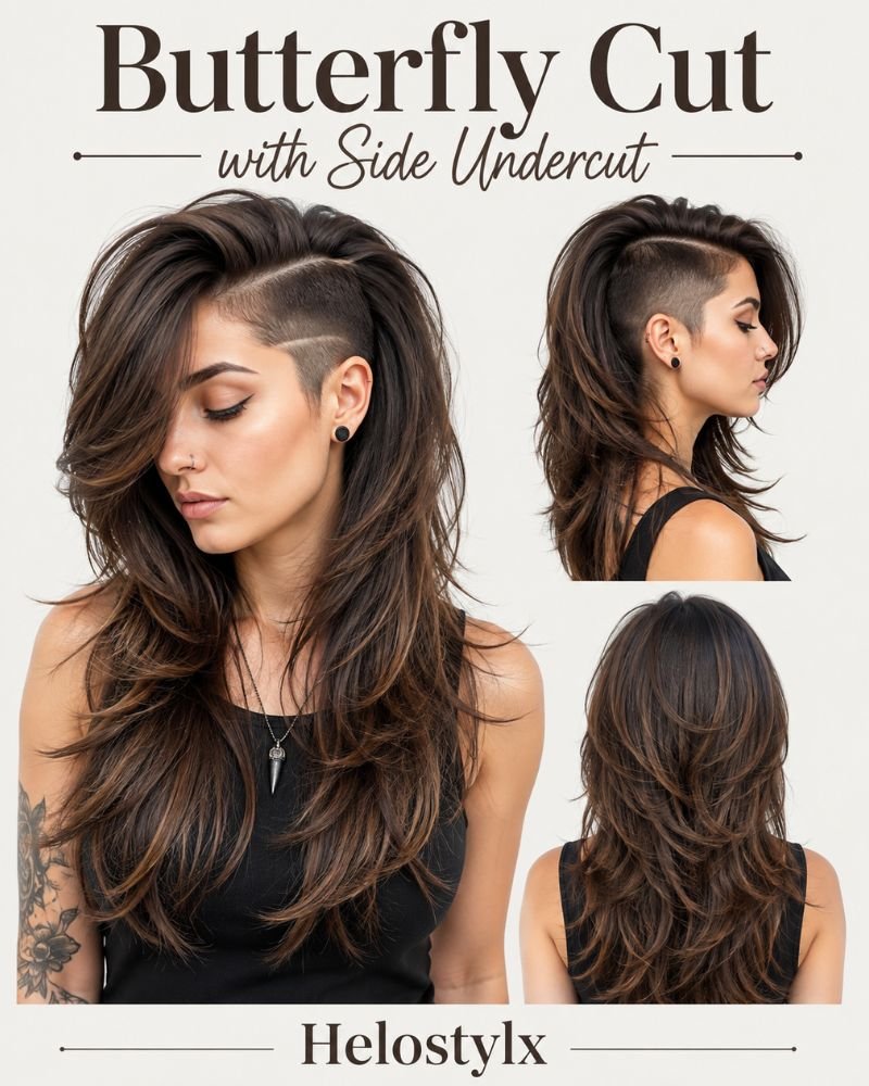 Butterfly Cut with Side Undercut
