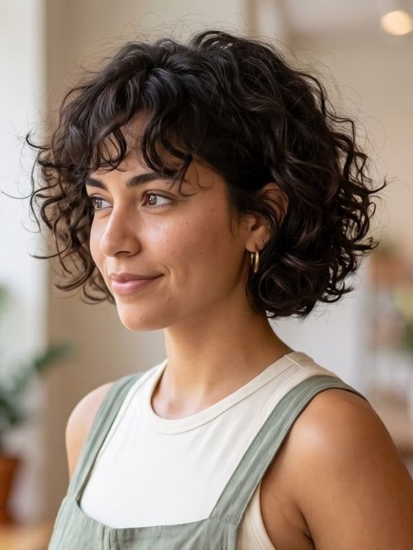 Curly French Bob