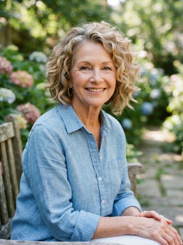 Curly Inverted Bob for Blondes