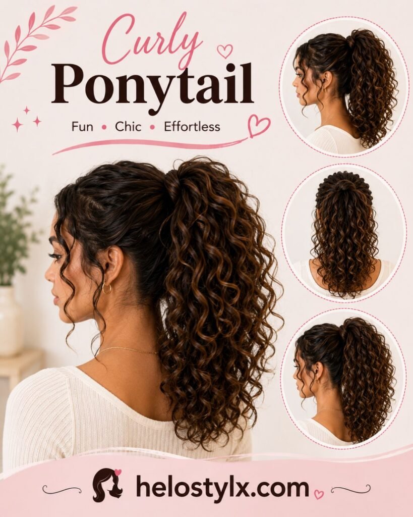 Curly ponytail