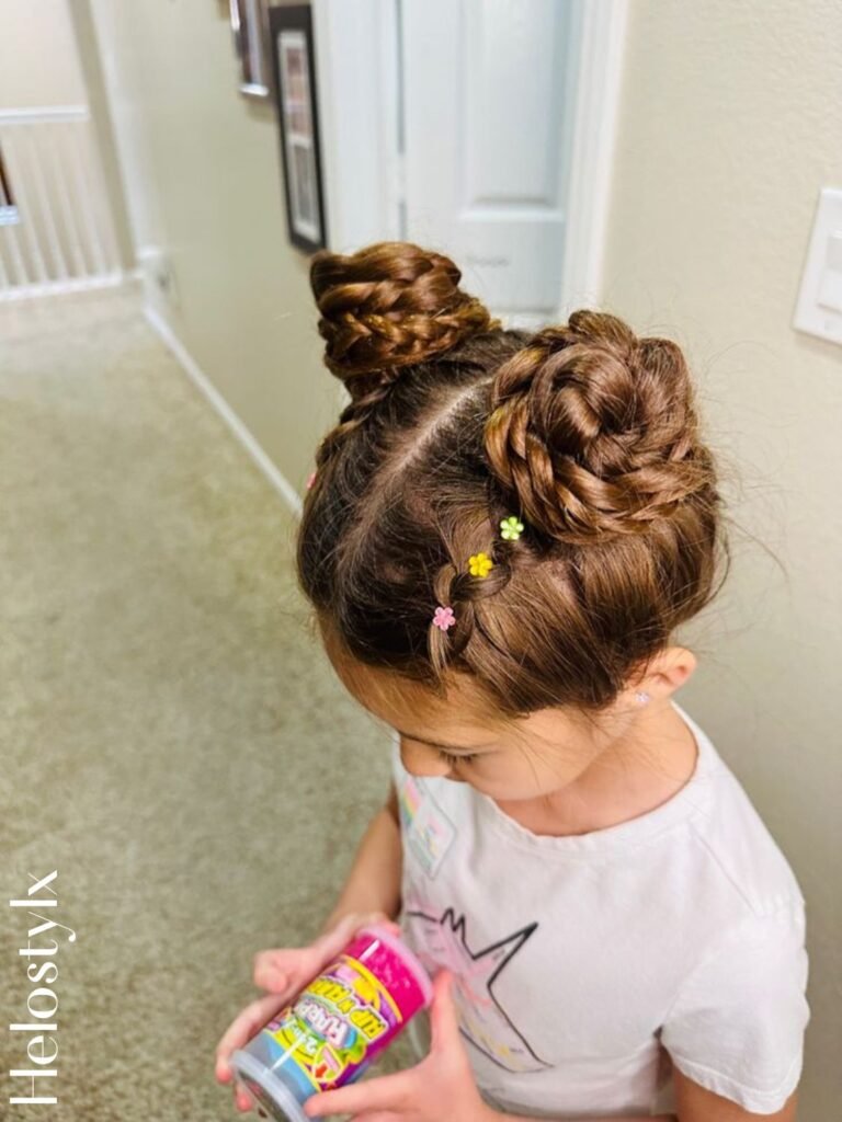 Double Space Buns with Daisy Clips