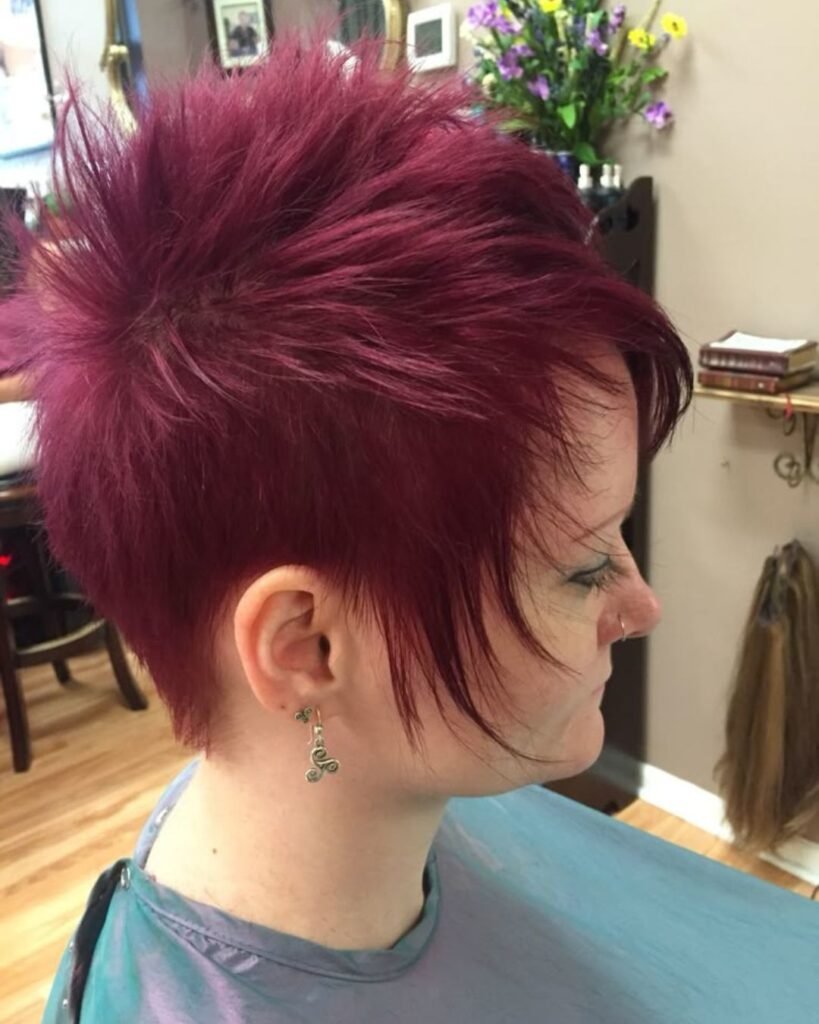 Edgy Razor Haircut with Color