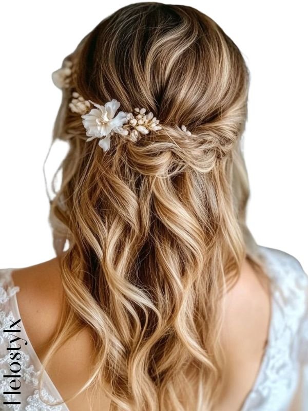 Floral Half-Up Volume