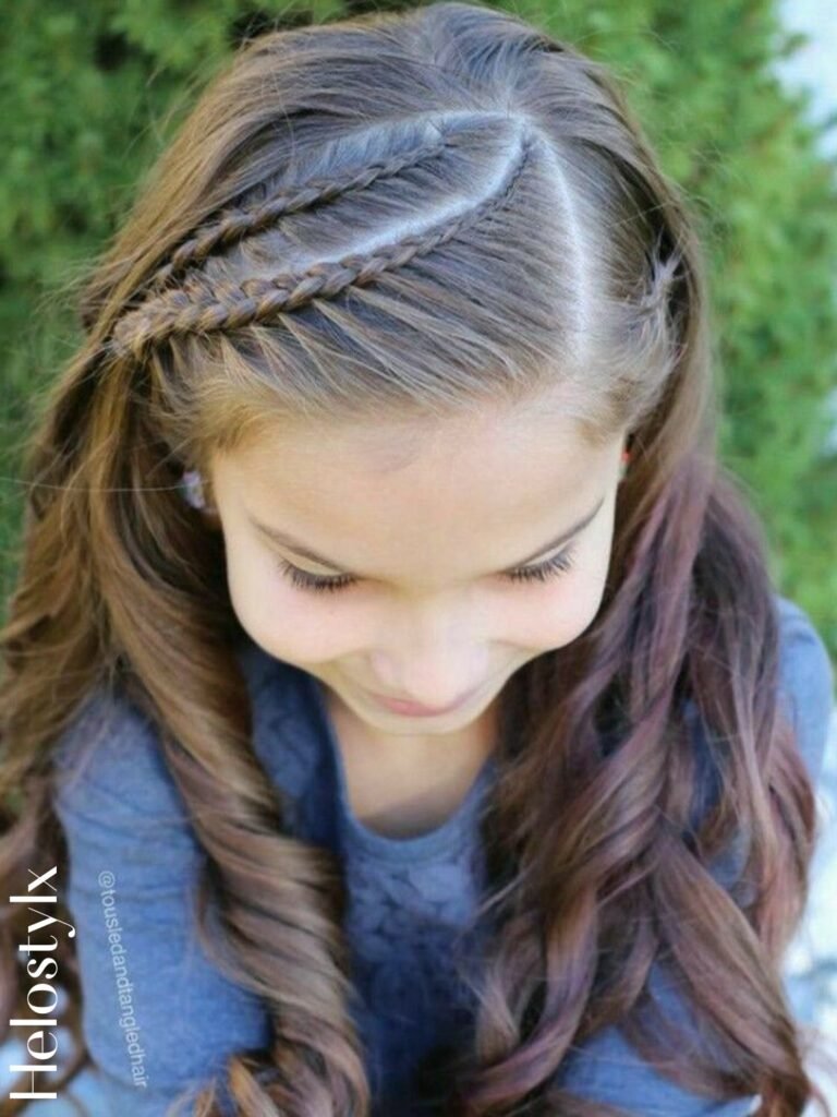 Front Braids with Loose Hair