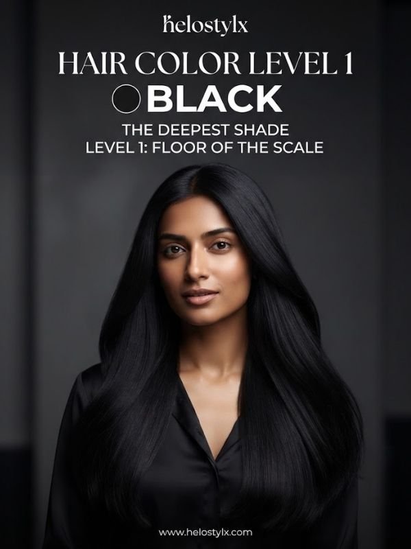 Hair Color Level 1 Black