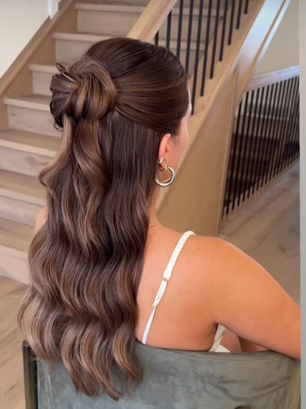 _Half Up Half Down Twisted Bun
