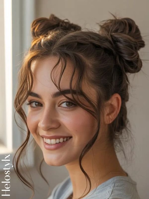 Half-Up Space Buns