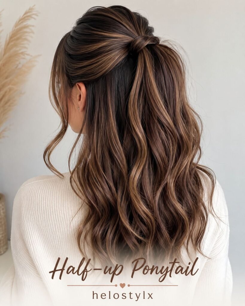 Half-up ponytail