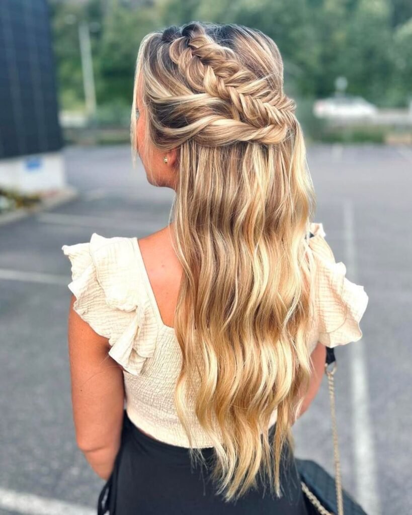 Half-updo braided band