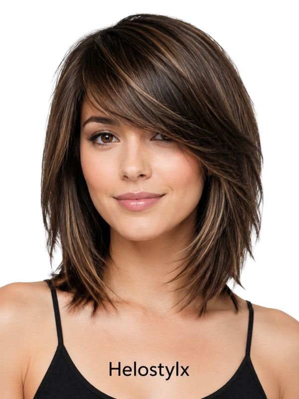 Heavy Side-Swept Bangs