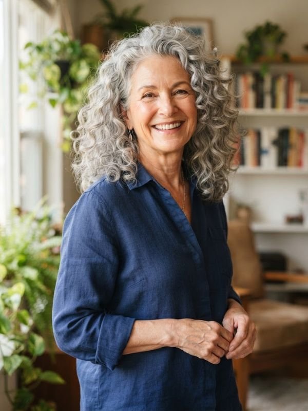 Inspiring Curly Gray Hair Transformation