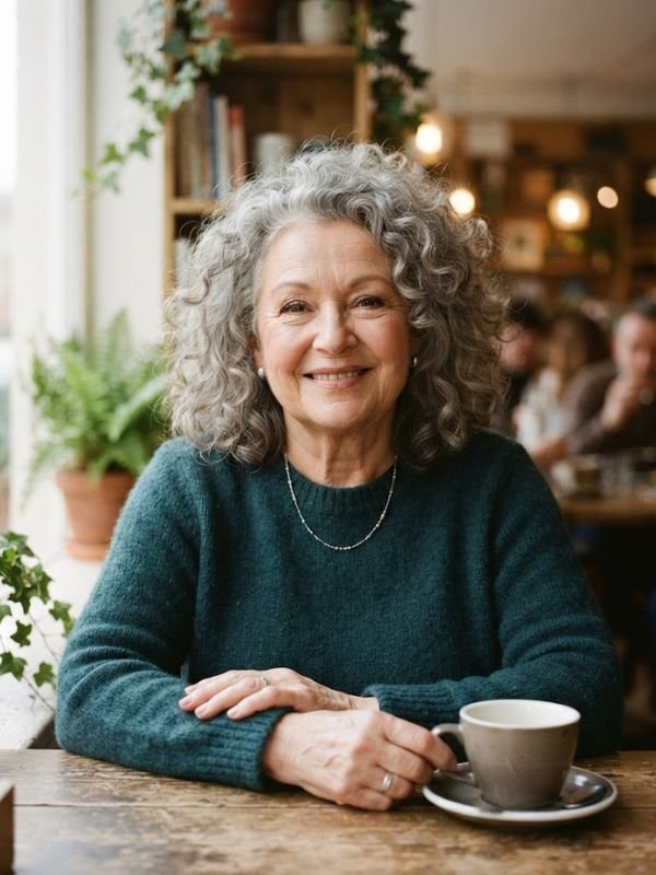 Natural Curly Locks for Round Faces