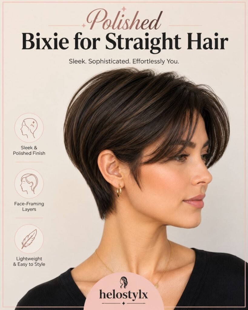 Polished Bixie for Straight Hair