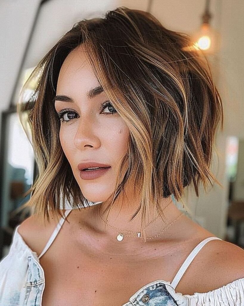 Razor Cut Beachy Bob