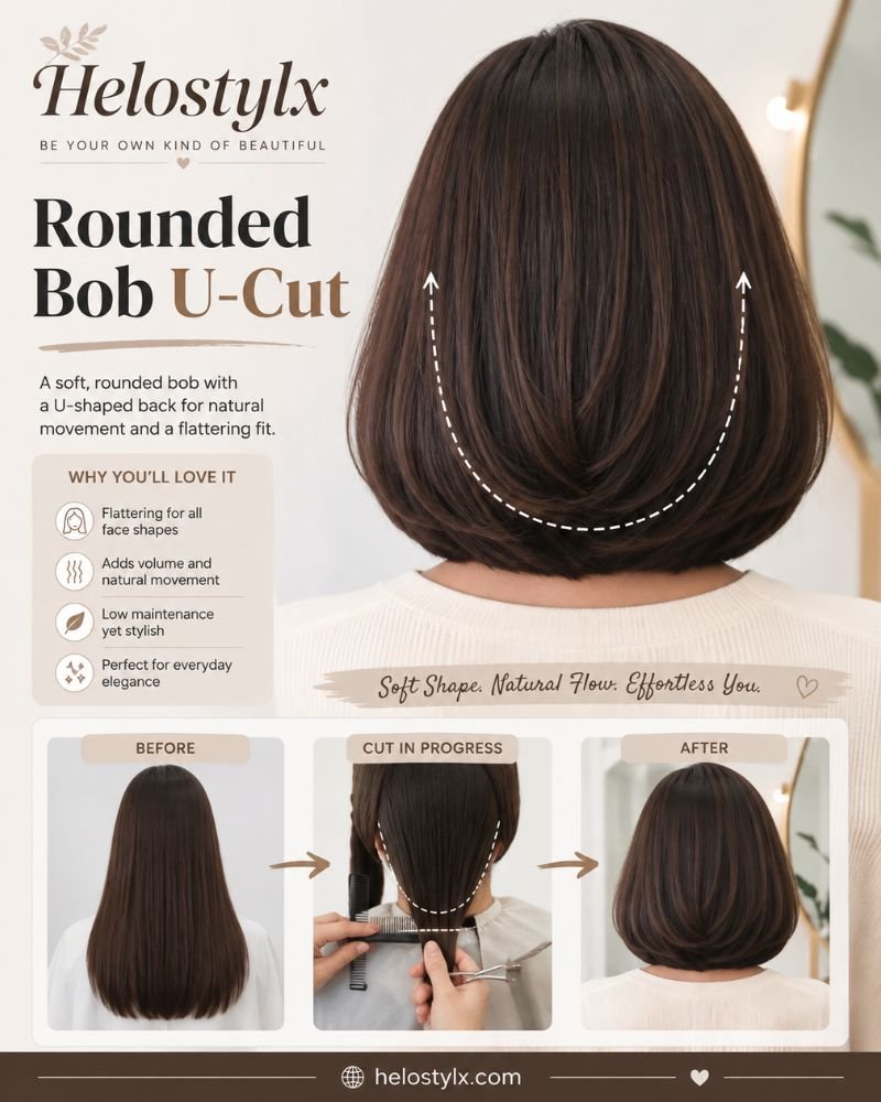 Rounded Bob U-Cut