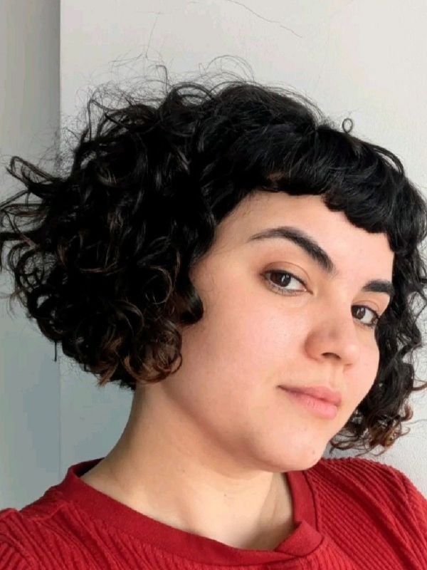 Short Curly French Bob