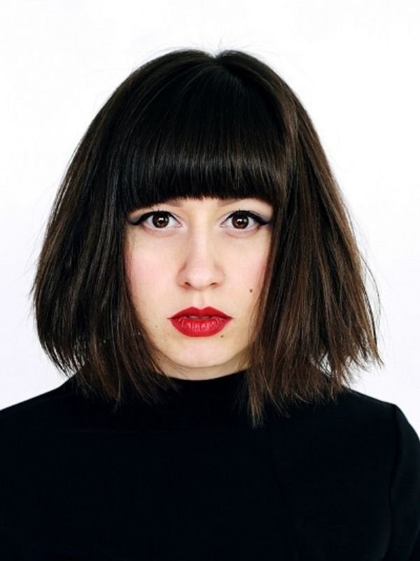 Short French Bob With Blunt Edges