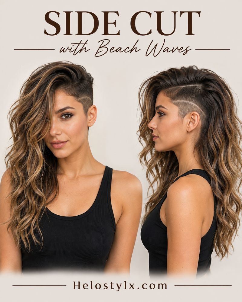 Side Cut with Beach Waves
