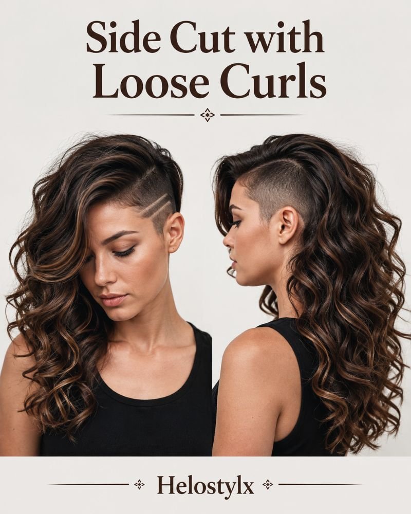Side Cut with Loose Curls