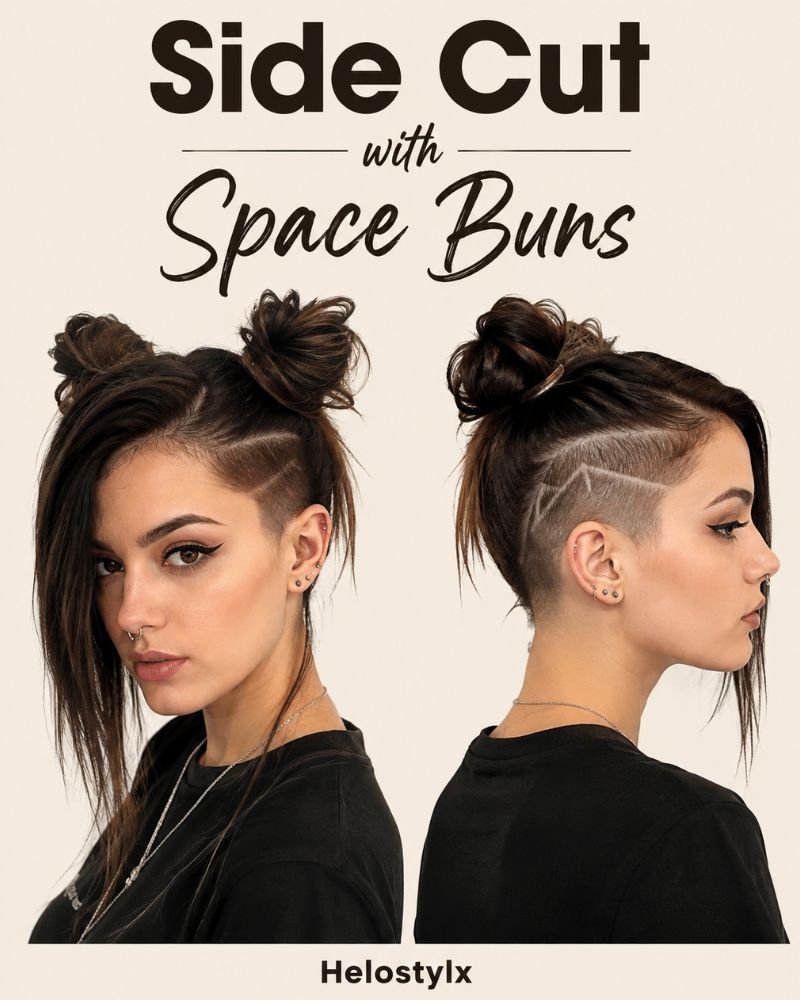 Side Cut with Space Buns
