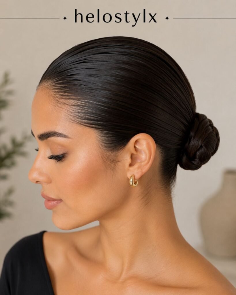 Slicked back bun