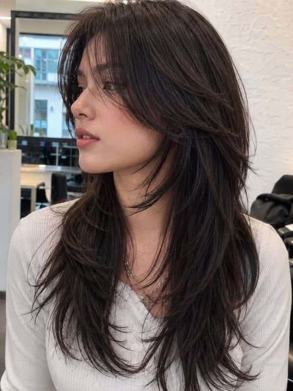 Straight Wolf Cut Long Hair