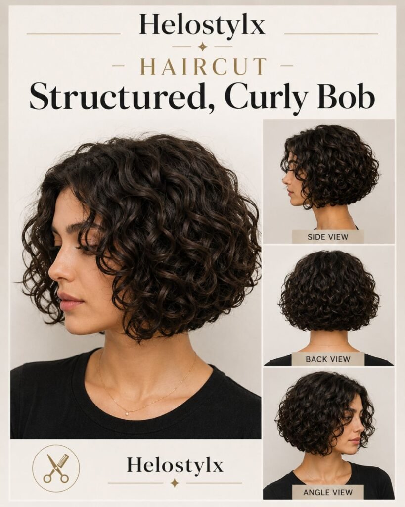 Structured, Curly Bob