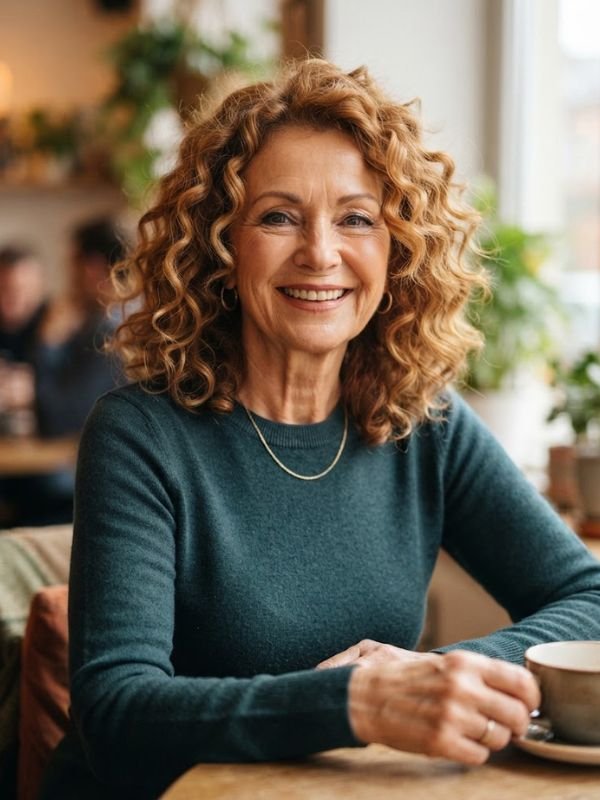 Stunning Caramel Curls for Medium Hair