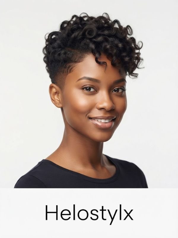 Tapered Curly Pixie