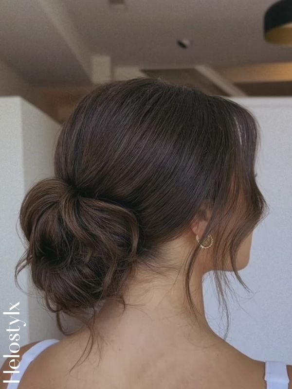 Teased Crown with a Low Bun
