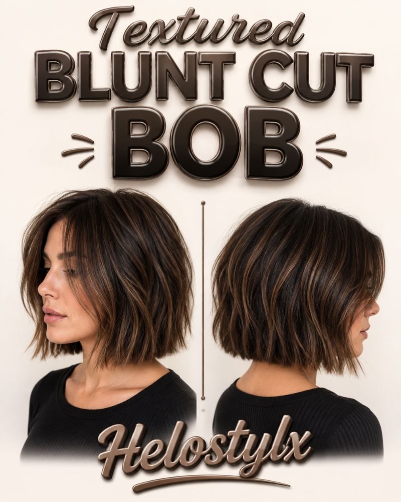 Textured Blunt Cut Bob