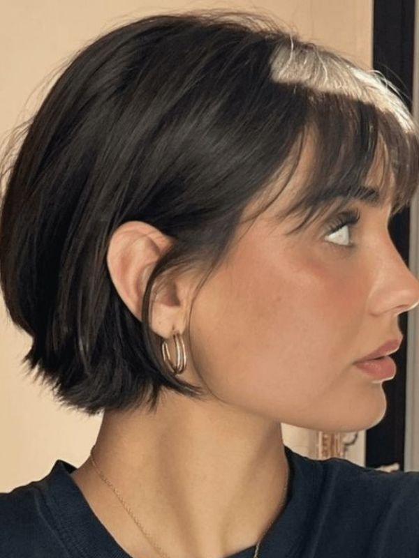 Textured French Bob With Blunt Ends
