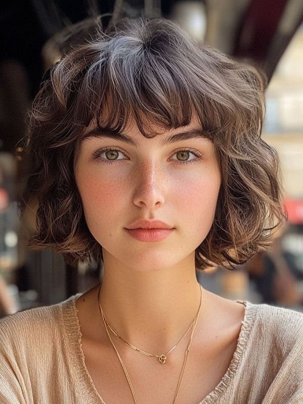Textured French Bob With Natural Waves