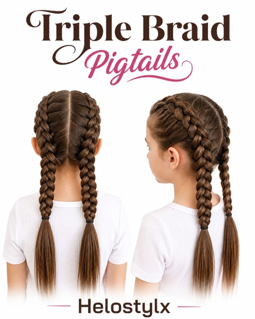 Triple Braid Pigtails