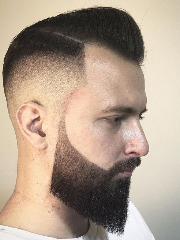 Beard Blend Burst Fade Slick Back