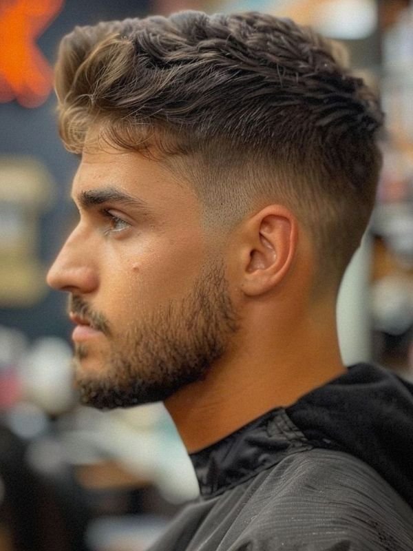 Brush-Up Wavy Burst Fade