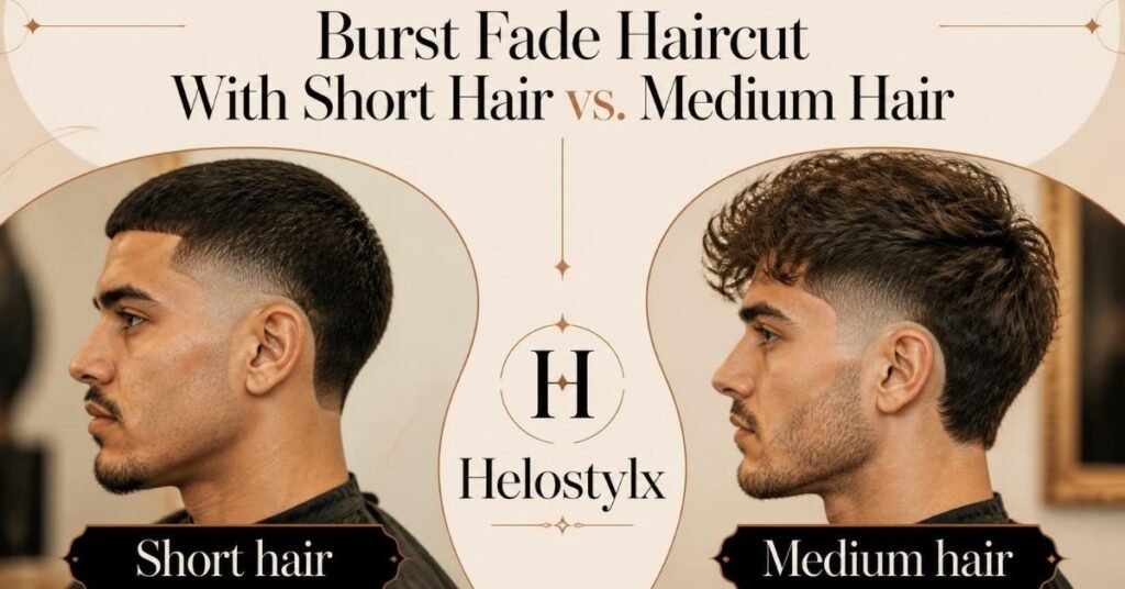 Burst Fade Haircut With Short Hair vs. Medium Hair