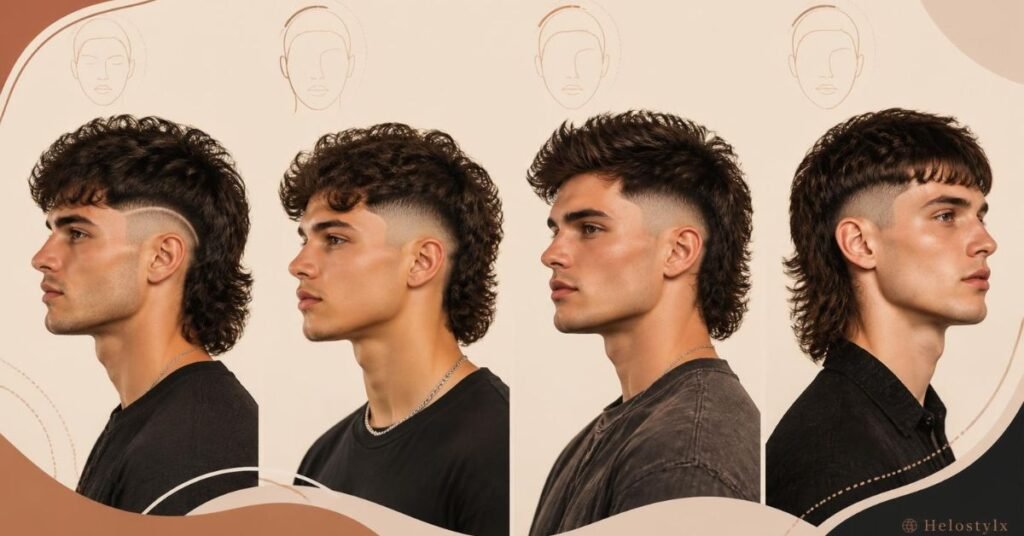 Burst Fade Mullet by Face Shape