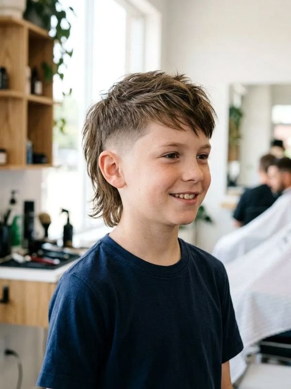 Classic Boys Mullet Haircut