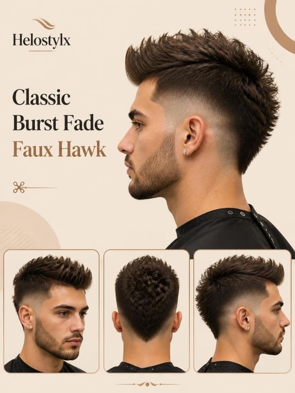 Classic Burst Fade Faux Hawk